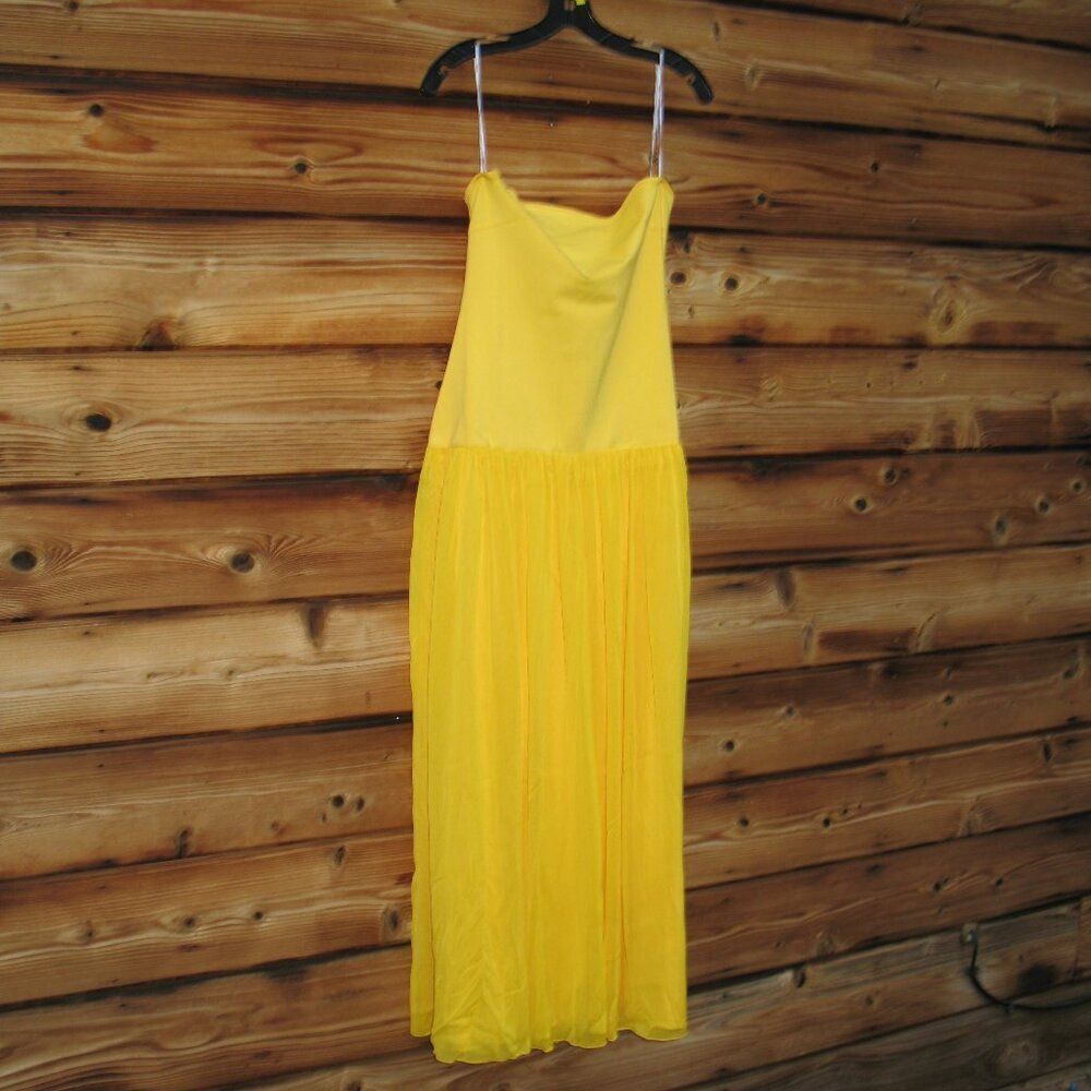 NWT Elliatt Yellow Strapless Gown Dress Size M - Picture 6 of 12